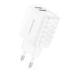 Kép 2/2 - Foneng EU53 2xUSB-A, 2.4A hálózati töltő + USB-A-Lightning kábel (fehér)