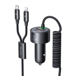 Kép 1/5 - Mcdodo CC-0370 autós töltő, USB-C, Lightning, 120W, visszahúzható kábelek