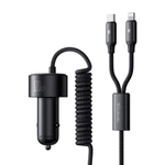 Kép 2/5 - Mcdodo CC-0370 autós töltő, USB-C, Lightning, 120W, visszahúzható kábelek