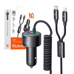 Kép 5/5 - Mcdodo CC-0370 autós töltő, USB-C, Lightning, 120W, visszahúzható kábelek