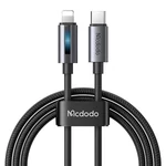 Kép 1/5 - Mcdodo CA-5710 USB-C to Lightning cable with 36W flashing light 1.2m (black)
