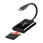Kép 2/3 - UGREEN CM265 2 az 1-ben USB-C kártyaolvasó (fekete)