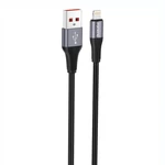 Kép 1/2 - Foneng X112 USB-A-Lightning kábel, 2.4A, 1m (fekete)