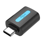 Kép 2/4 - Vention USB adapter CDTB0, USB-C férfi USB 2.0 női csatlakozóra (fekete)