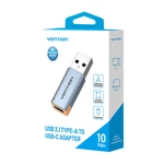 Kép 3/3 - Vention USB adapter CUAH0, USB-A 3.1 male to USB-C female (gray)