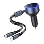 Kép 1/3 - Vention FFOB0 USB-C car charger + USB-C/Lightning 30W cable
