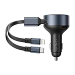 Kép 2/3 - Vention FFOB0 USB-C car charger + USB-C/Lightning 30W cable