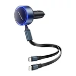 Kép 3/3 - Vention FFOB0 USB-C car charger + USB-C/Lightning 30W cable