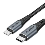 Kép 5/5 - GaN Vention USB-C 20W töltő + USB-C-L 1m kábel (szürke)