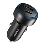 Kép 1/4 - Choetech 60W 2xUSB-C+USB-A autós töltő (fekete)