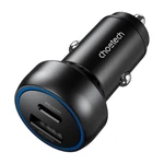 Kép 3/4 - Choetech 60W 2xUSB-C+USB-A autós töltő (fekete)