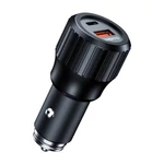 Kép 1/2 - Choetech TC0010 USB-C 45 + USB-A 18W autós gyorstöltő (fekete)