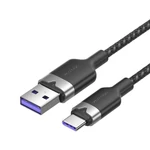 Kép 1/2 - USB 2.0 A - USB-C 6A Vention CTOBF 1M kábel (fekete)