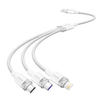 Kép 1/2 - USB 2.0 A-3-in-1 6A kábel Vention CTRWG 1.5M (fehér)