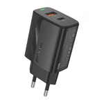 Kép 1/2 - Foneng EU66 A+C hálózati töltő, PD 20W (fekete)
