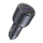 Kép 2/3 - UGREEN EC705 autós töltő, USB + 2x USB-C, 130W + 1m 5A kábel