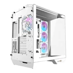 Kép 2/9 - Darkflash DY470 számítógépház (fehér) + 4 ventilátor + GPU konzol