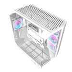 Kép 3/9 - Darkflash DY470 számítógépház (fehér) + 4 ventilátor + GPU konzol