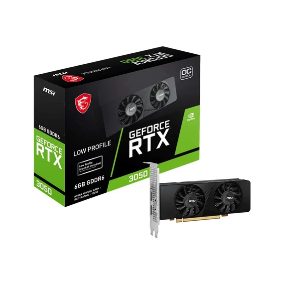 MSI GeForce RTX 3050 LP 6G OC videokártya