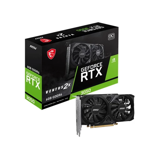 MSI GeForce RTX 3050 VENTUS 2X 6G OC videokártya