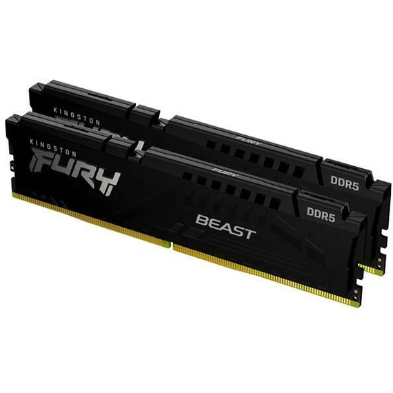 32GB 5200MHz DDR5 RAM Kingston Fury Beast Black CL40 (2x16GB) (KF552C40BBK2-32)