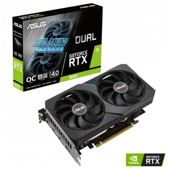 ASUS GeForce RTX 3050 8GB DUAL OC Edition V2 LHR videokártya (DUAL-RTX3050-O8G-V2)