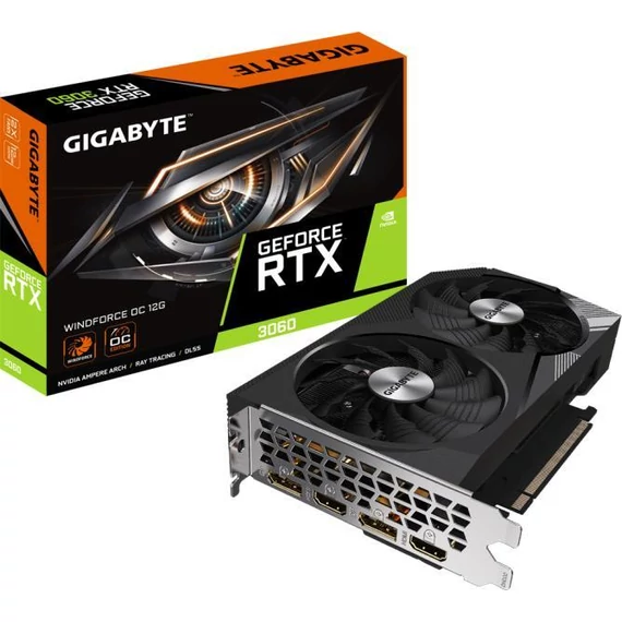 Gigabyte GeForce RTX 3060 WINDFORCE OC 12G LHR videokártya (rev. 2.0) (GV-N3060WF2OC-12GD)