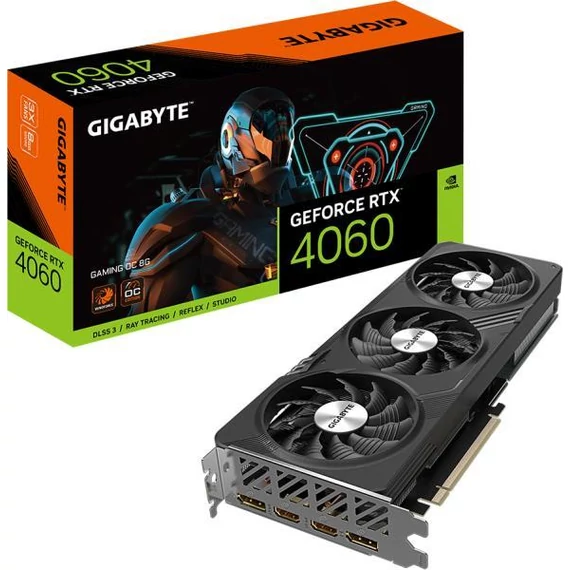 Gigabyte GeForce RTX 4060 8GB GAMING OC 8G videokártya (GV-N4060GAMING OC-8GD)