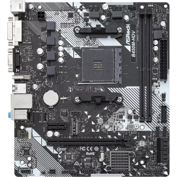 ASRock B450M-HDV R4.0 alaplap (90-MXB9N0-A0UAYZ)