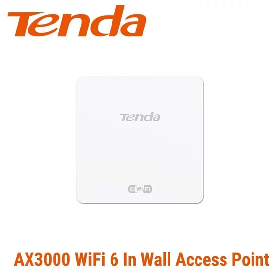 Tenda Access Point WiFi AX3000 - W15-Pro Wall (574Mbps 2,4GHz + 2402Mbps 5GHz; 1Gbps; 802.3af PoE)