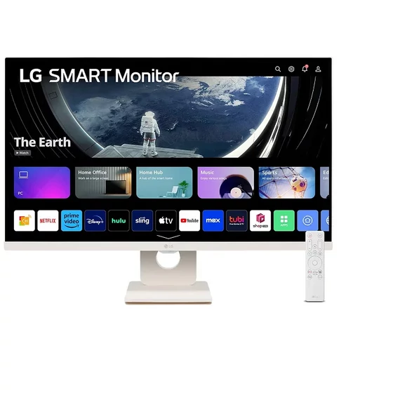 LG Monitor 27" Smart - 27SR50F-W (IPS; 16:9; 1920x1080; 14ms; 250cd; HDMI, USB, Bluetooth, Hangsz., HDR, webOS, Airplay)