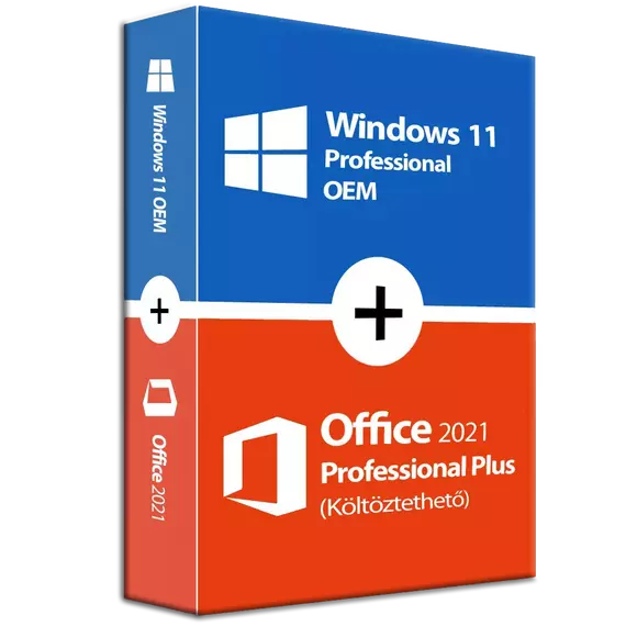 Windows 11 Professional (OEM) + Microsoft Office 2021 (Költöztethető)