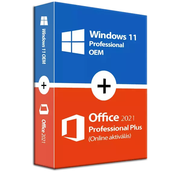 Windows 11 Professional (OEM) + Microsoft Office 2021 (Online aktiválás)