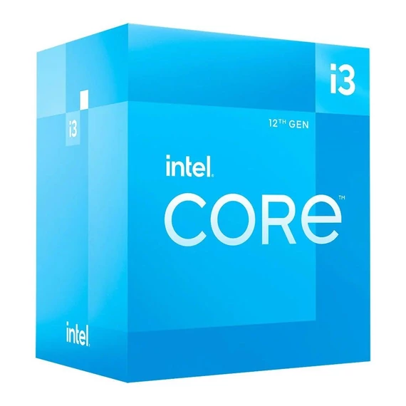Intel Processzor - Core i3-12100 (3300Mhz 12MBL3 Cache 10nm 60W skt1700 Alder Lake) BOX