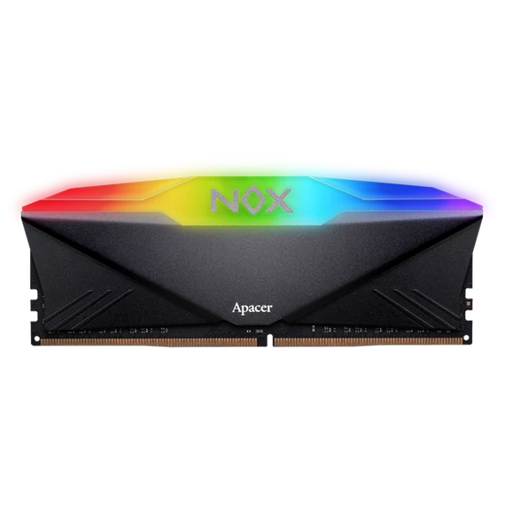 Apacer Memória Desktop - 16GB KIT DDR4 NOX RGB AURA2 (2x8GB, 3200MHz, CL16, 1.35V, hűtőbordás)