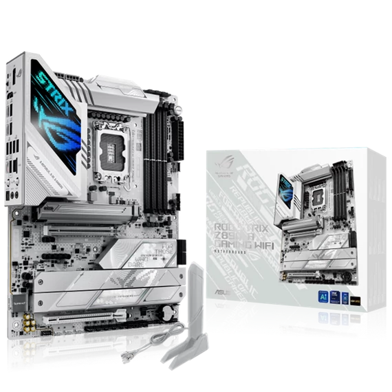 Asus Alaplap - Intel ROG STRIX Z890-A GAMING WIFI LGA1851 (Z890, ATX, 4xDDR5 9066+MHz, 4xSATA3, 7xM.2, HDMI+DP)