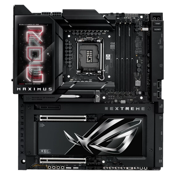 Asus Alaplap - Intel ROG MAXIMUS Z890 EXTREME LGA1851 (Z890, ATX, 4xDDR5 9200+MHz, 4xSATA3, 6xM.2, HDMI+2xThunderbolt)