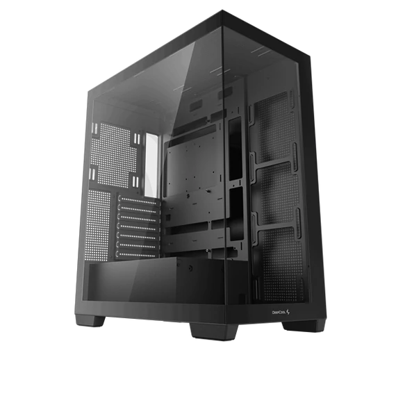 DeepCool Számítógépház - CG580 (fekete, ablakos, venti nélkül, BTF, ATX, 2xUSB3.0, 1xUSB2.0)