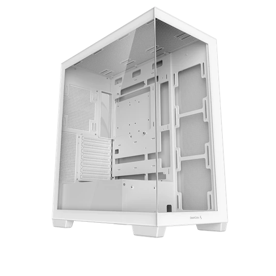 DeepCool Számítógépház - CG580 WH (fehér, abakos, venti nélkül, BTF, ATX, 2xUSB3.0, 1xUSB2.0)