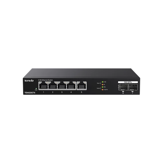Tenda Switch - TEM2007X (5x 2,5Gbps + 2x 10Gbps SFP)