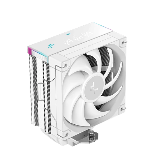 DeepCool CPU Cooler - AK400 DIGITAL PRO WH (25 dB; max, 103,45 m3/h; 4pin csatlakozó, 4 db heatpipe, 12cm, PWM, fehér)