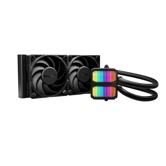 Be Quiet! CPU Water Cooler - SILENT LOOP 3 240mm Black (2x120mm, csatlakozó: 3pin, cső hossza: 400mm, fekete)