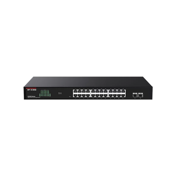 IP-COM Switch Menedzselhető - G2226F (24x1Gbps + 2x1Gbps SFP;  52Gbps; Rack)