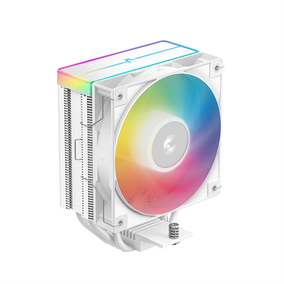 DeepCool CPU Cooler - AG400 WH ARGB V2 (31,6 dB; max, 128,93 m3/h; 4pin csatlakozó, 4 db heatpipe, 12cm, PWM, fehér)