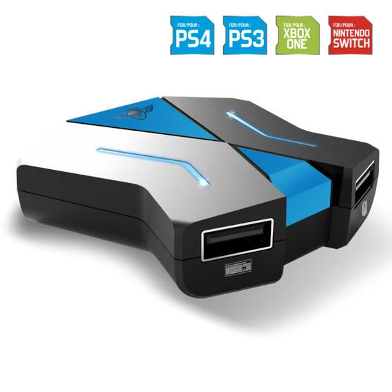 Spirit of Gamer Egér/Billentyűzet adapter konzolokhoz - SOG-CONV1 (3x USB-A, 2x USB-C, Nintendo/PS4/PS3/Xbox One)