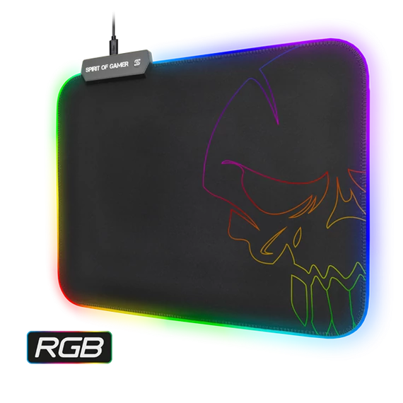 Spirit of Gamer Egérpad - RGB Medium (RGB háttérvilágítás, 350 x 255 x 3mm; fekete)