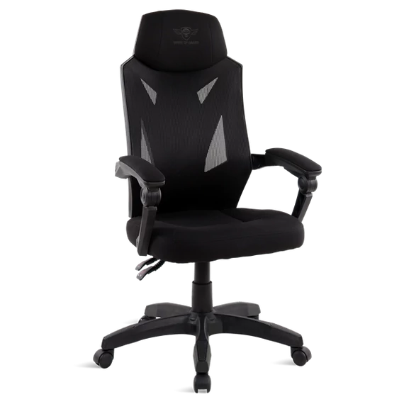 Spirit of Gamer szék - HELLCAT Black (állítható dőlés/magasság; szövet; max.120kg-ig, fekete)