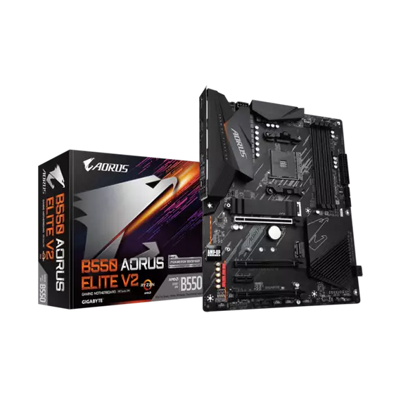 Gigabyte Alaplap - AMD B550 AORUS ELITE V2 AM4 (B550, 4xDDR4 3200MHz, 3xPCI-E, RAID, 4xSATA3, M.2, 6xUSB2.0, 8xUSB3.2)