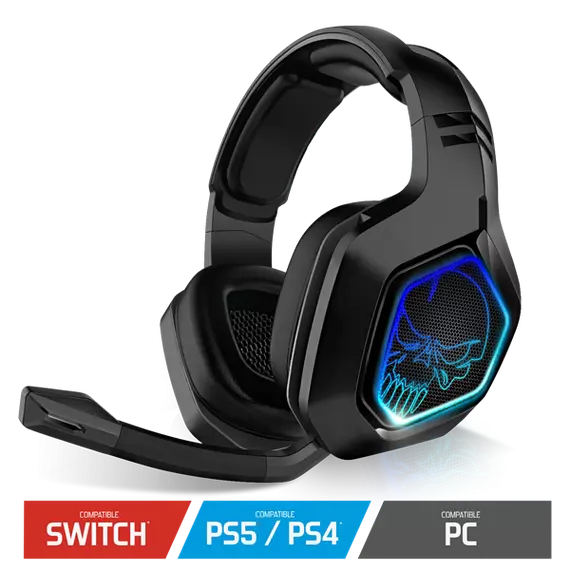 Spirit of Gamer Wireless Fejhallgató - MIC-XH900 (MultiPlatform, mikrofon, hangerőszabályzó, nagy-párnás, fekete)