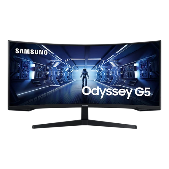 Samsung Monitor 34" - C34G55TWWP (VA, 3440x1440, 21:9, WQHD, 165HZ, 250cd/m2, 1ms, Ívelt)